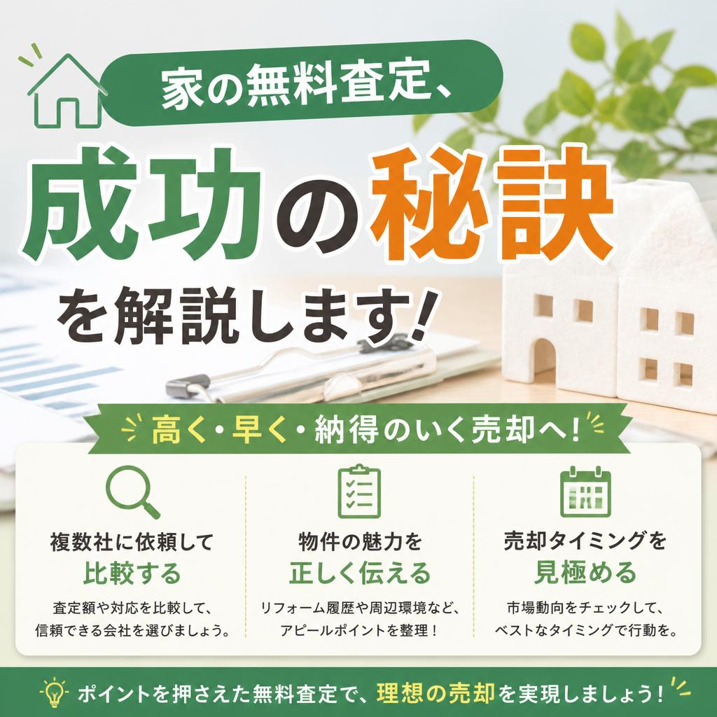 家の無料査定、成功の秘訣を解説します！