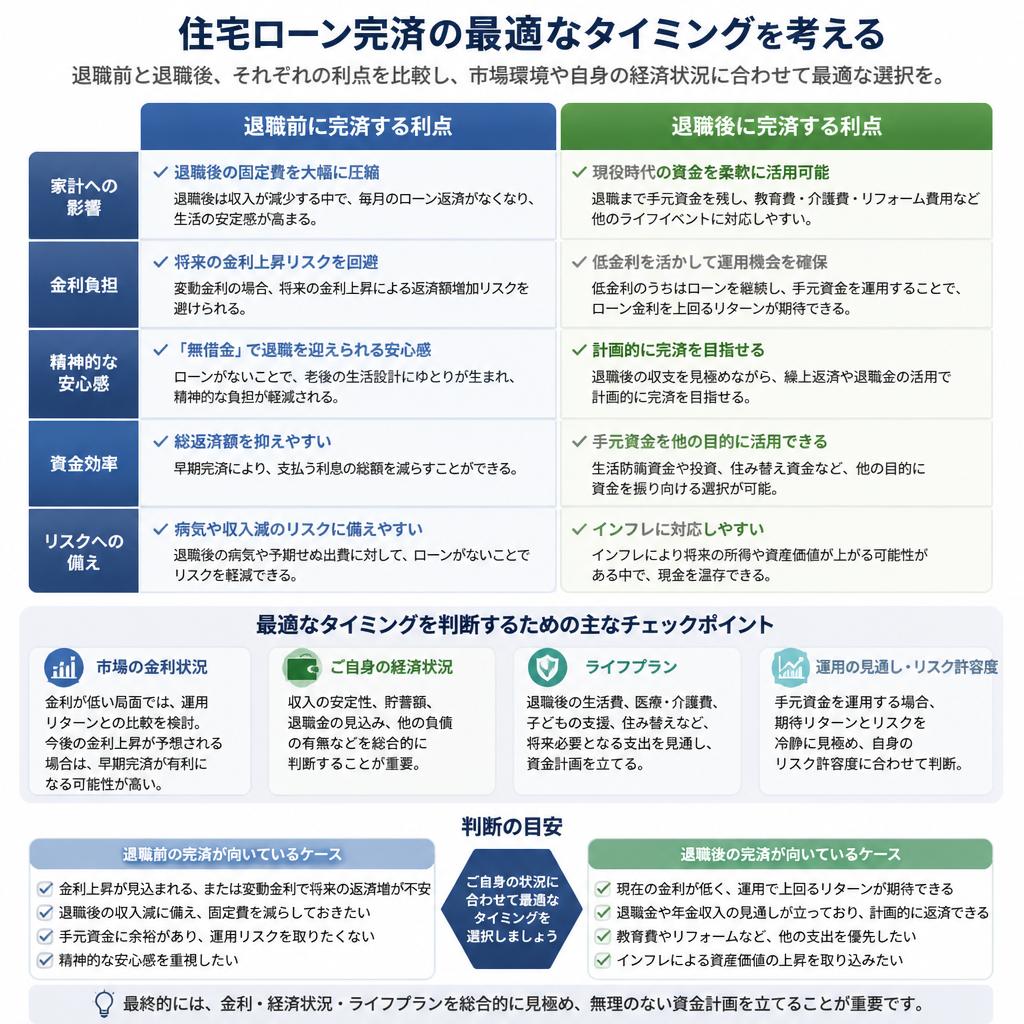 住宅ローン完済のタイミング