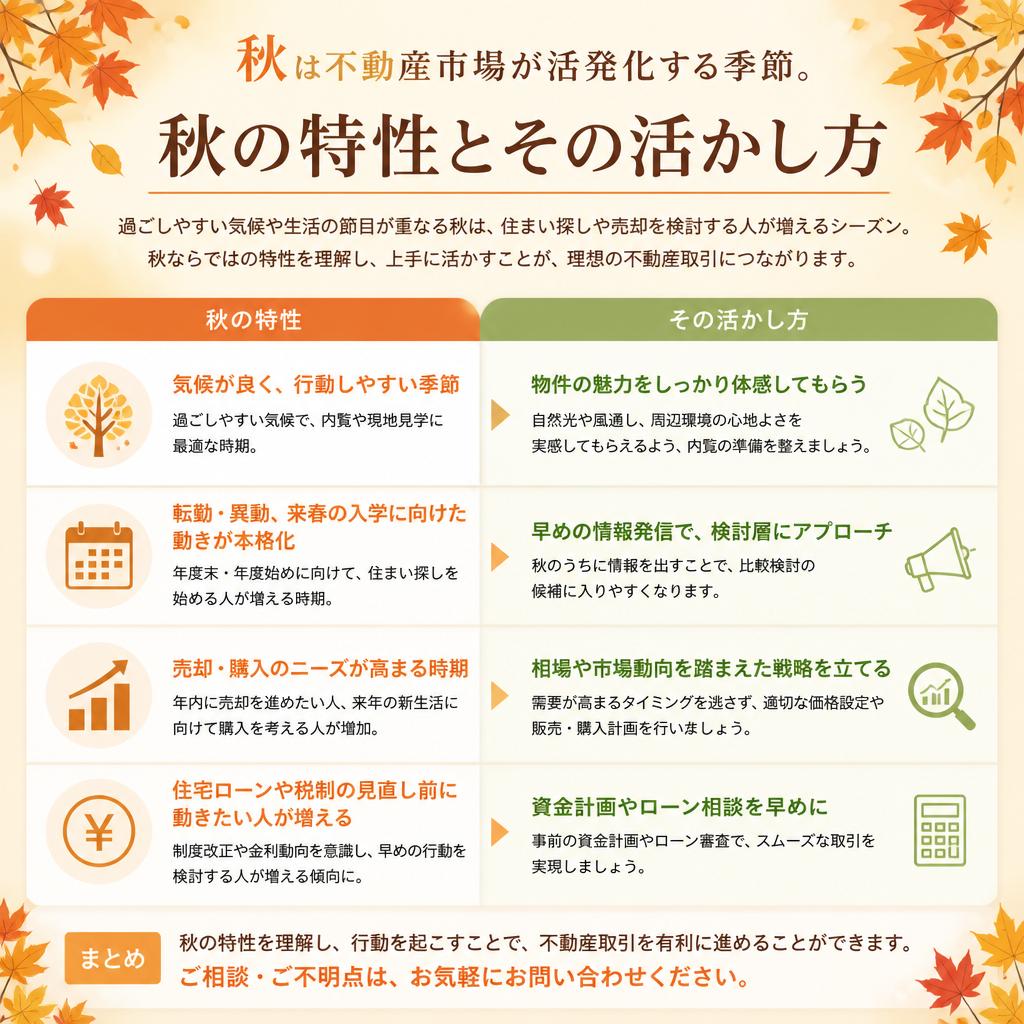 秋の需要と販売機会