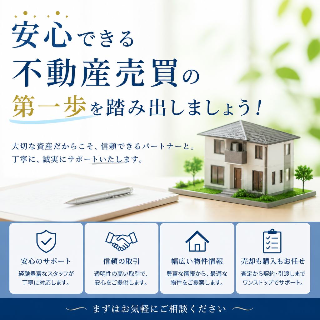 安心できる不動産売買の第一歩を踏み出しましょう！