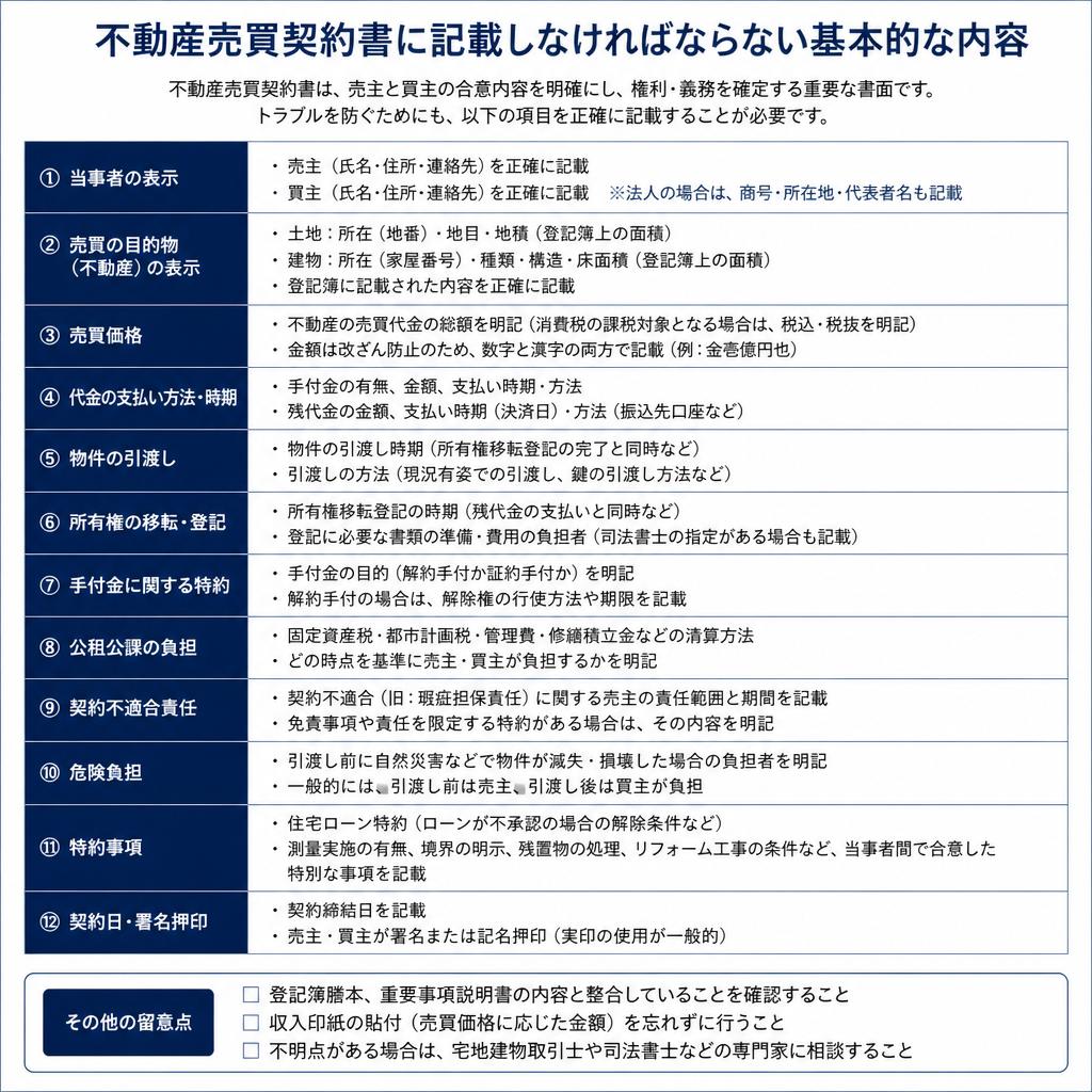契約書に必須の記載内容