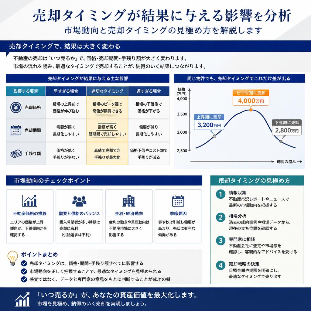 成功するマンション売却のタイミング
