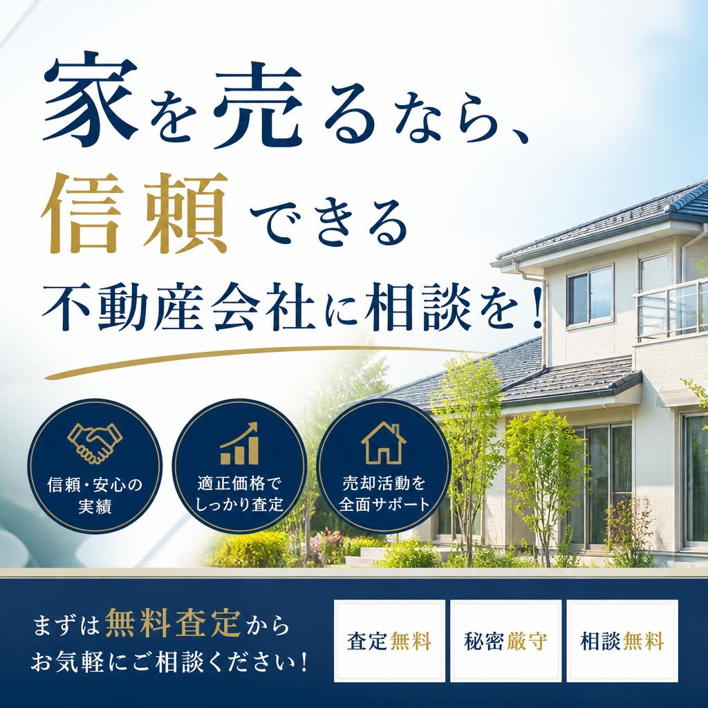 家を売るなら、信頼できる不動産会社に相談を！