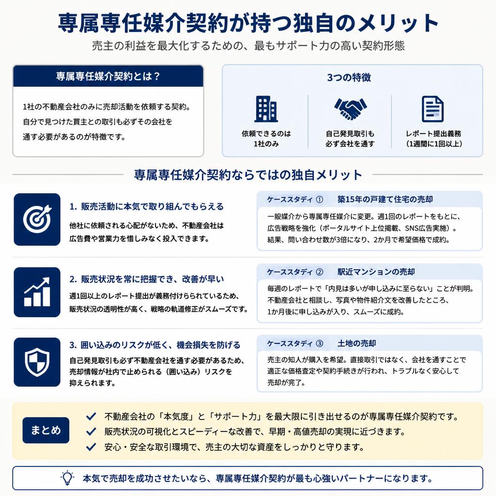 専属専任媒介契約のメリット