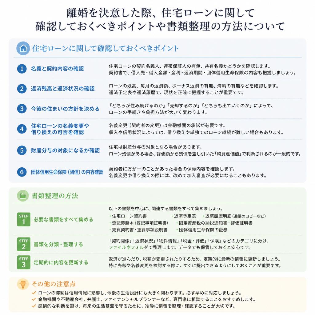 離婚前に確認すべきこと