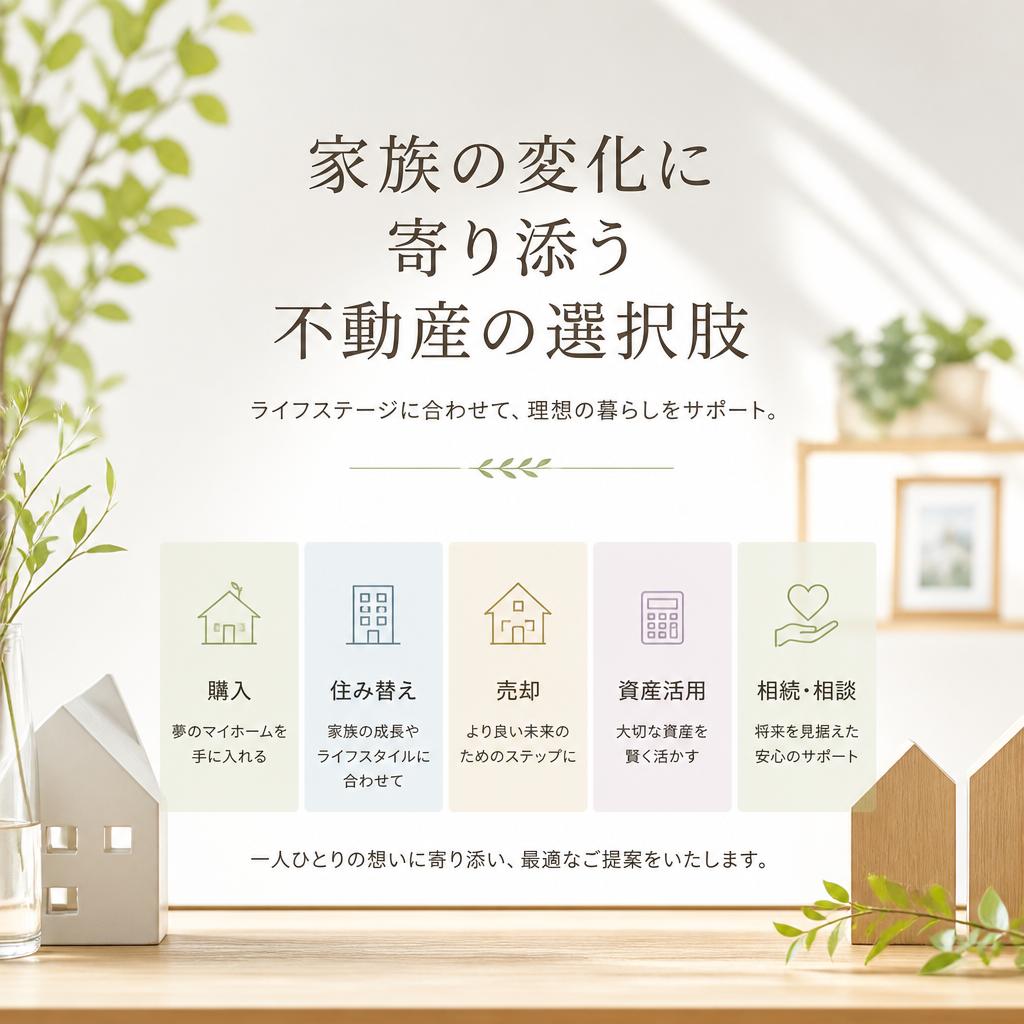 「家族の変化に寄り添う不動産の選択肢」