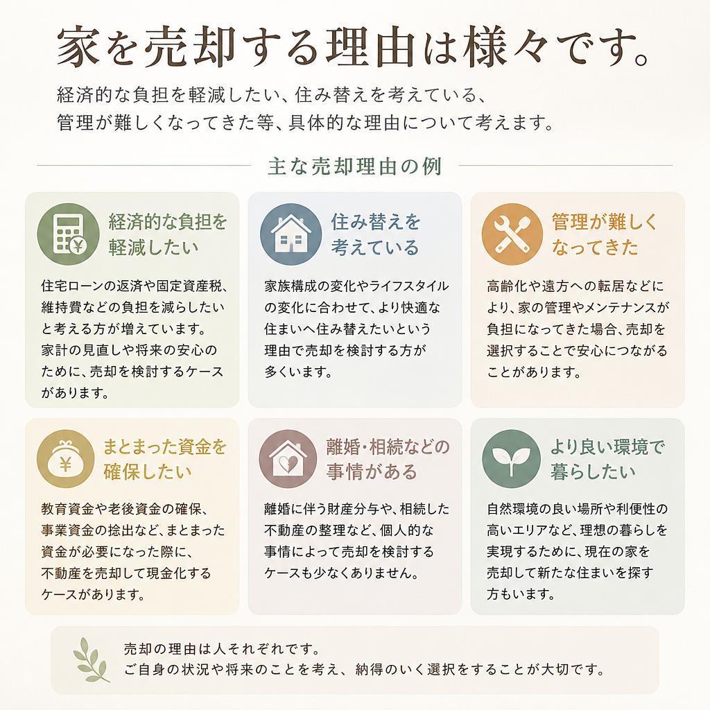 家を売却する理由