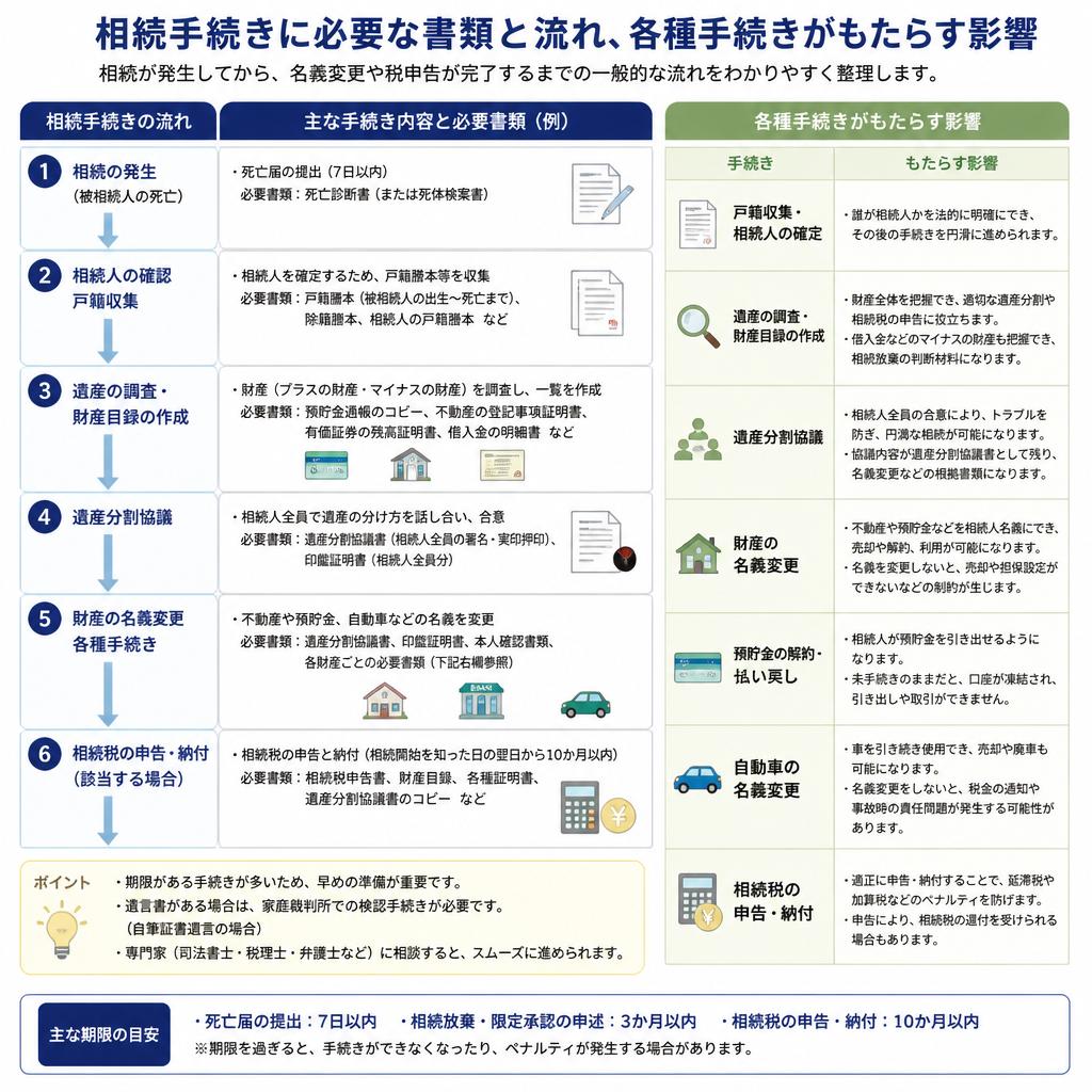 相続に伴う複雑な手続き