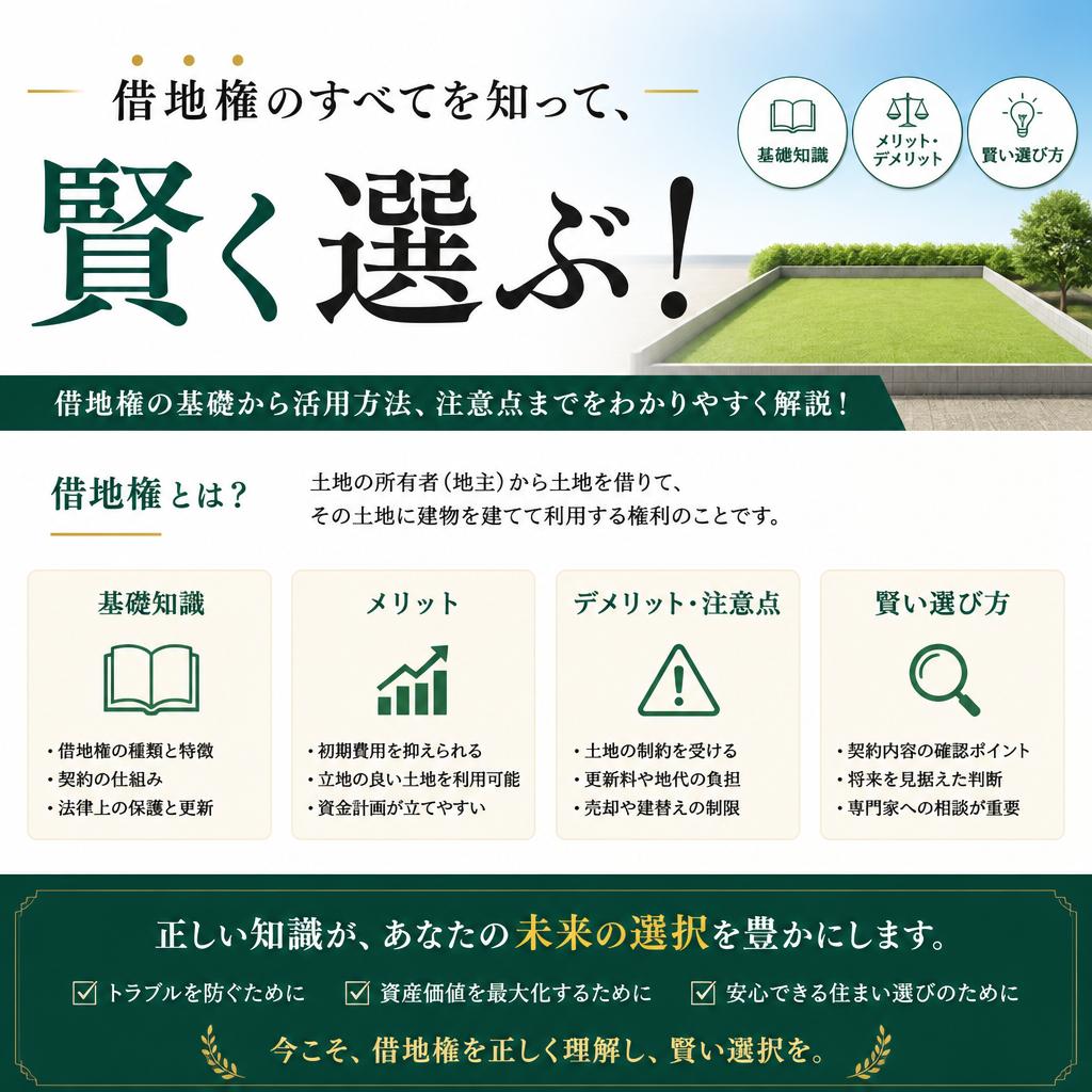 借地権のすべてを知って、賢く選ぶ！