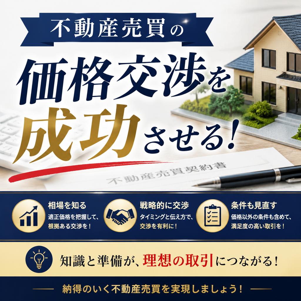 不動産売買の価格交渉を成功させる！