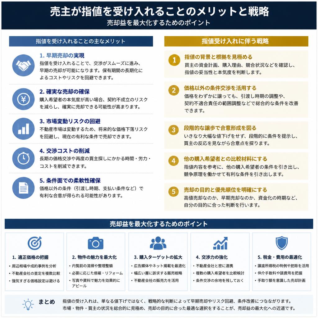 売主の視点から見る指値のメリット