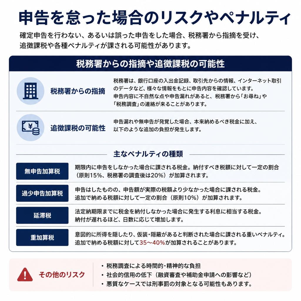 確定申告しないとどうなるのか？