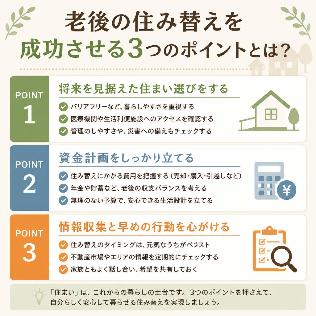 老後の住み替えを成功させる3つのポイントとは？