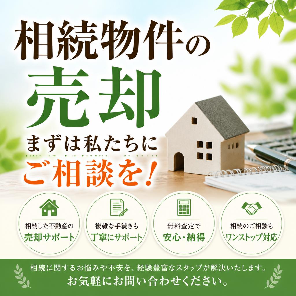相続物件の売却、まずは私たちにご相談を！