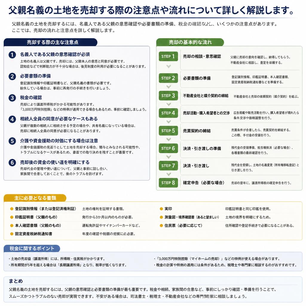 亡くなった父親名義の土地の扱い
