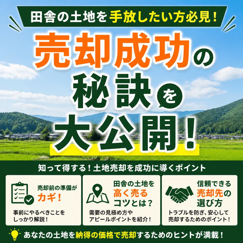 田舎の土地を手放したい方必見！売却成功の秘訣を大公開！