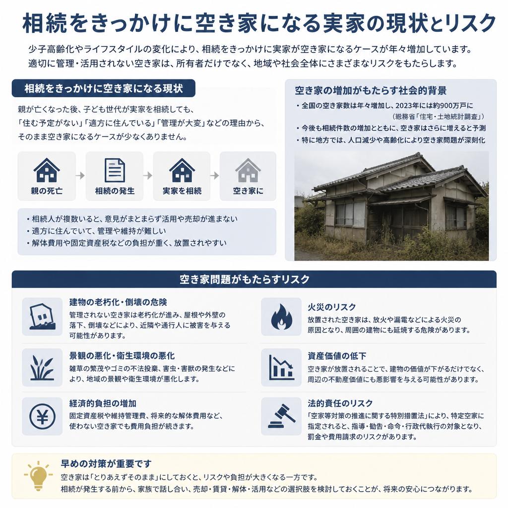 実家が空き家になるリスク