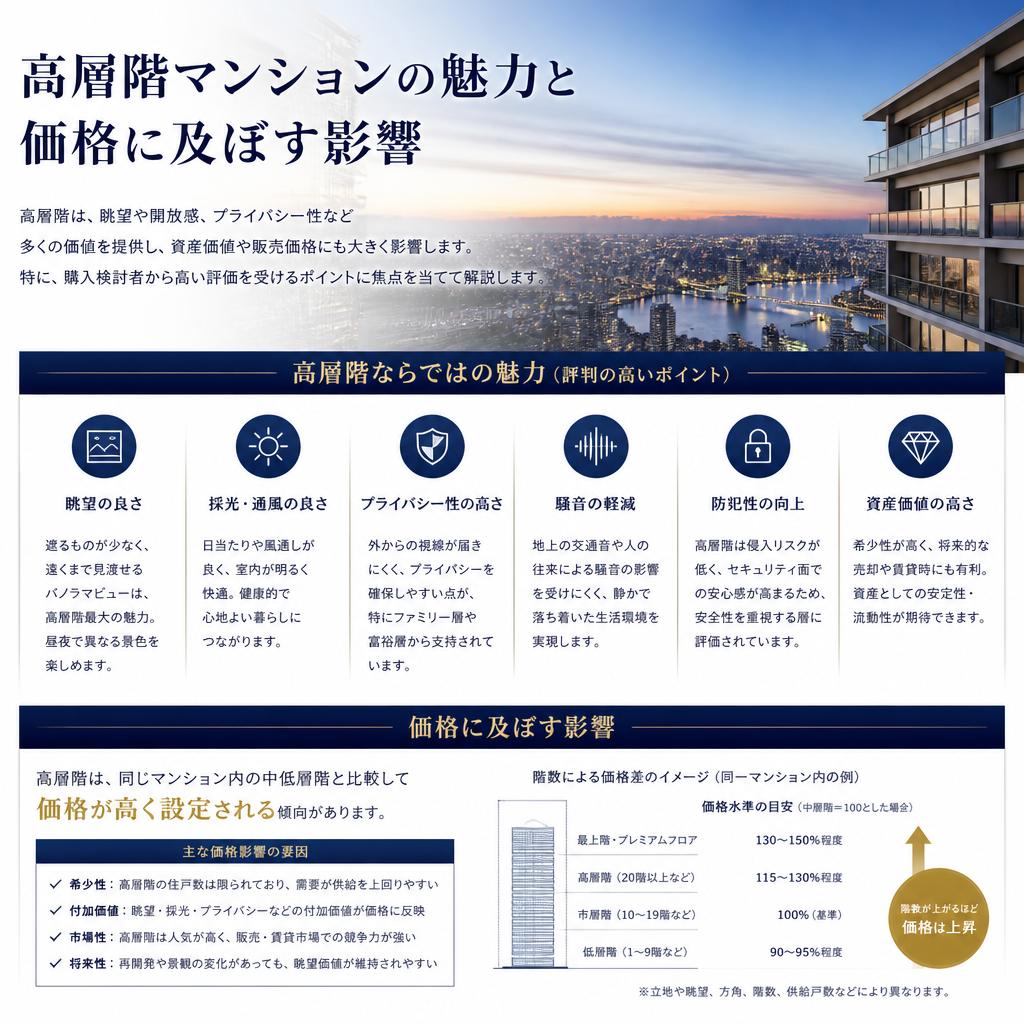 高層階のメリットとデメリット