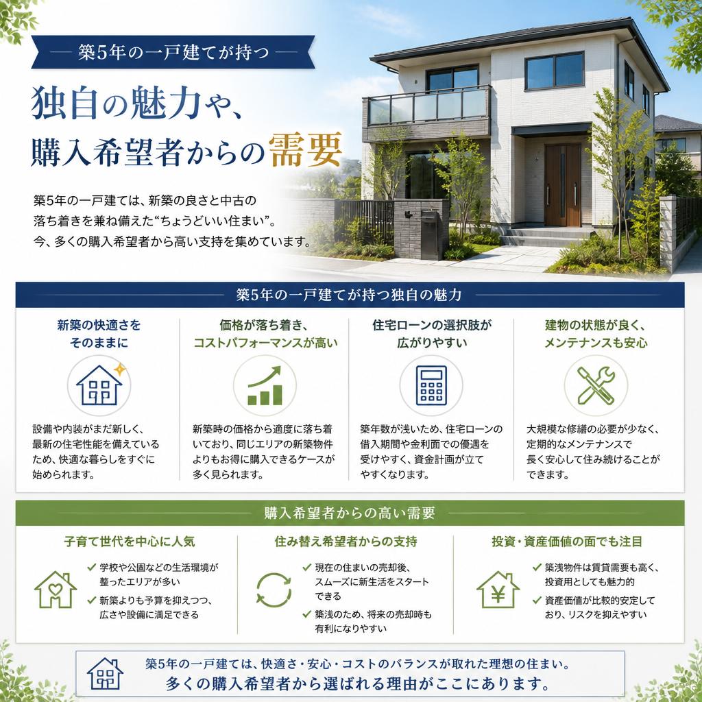 2.築5年物件の魅力と強み