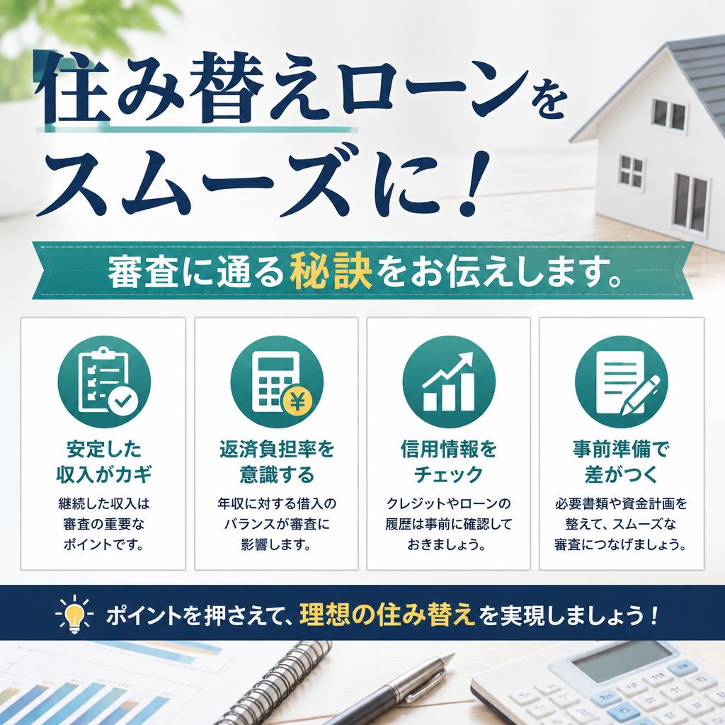 住み替えローンをスムーズに！審査に通る秘訣をお伝えします。