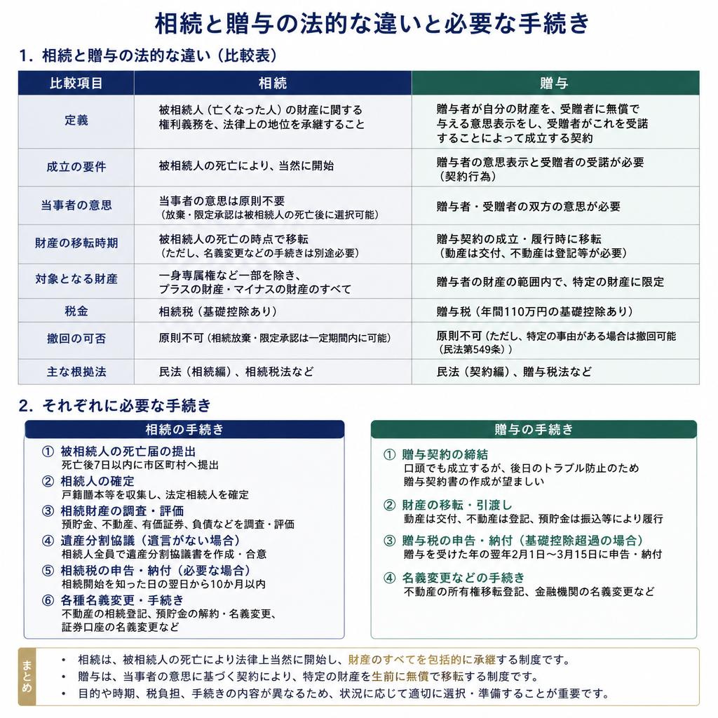 相続と贈与の違いは？
