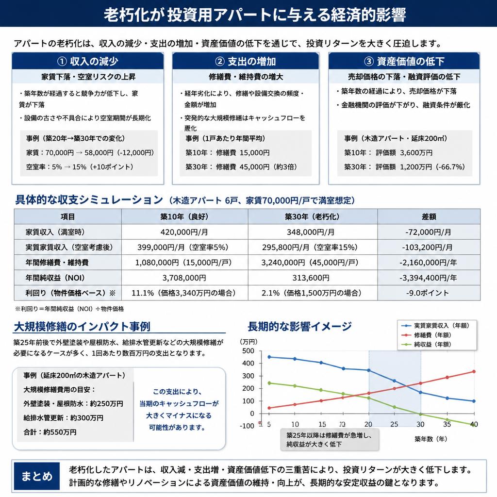 老朽化による経済的影響