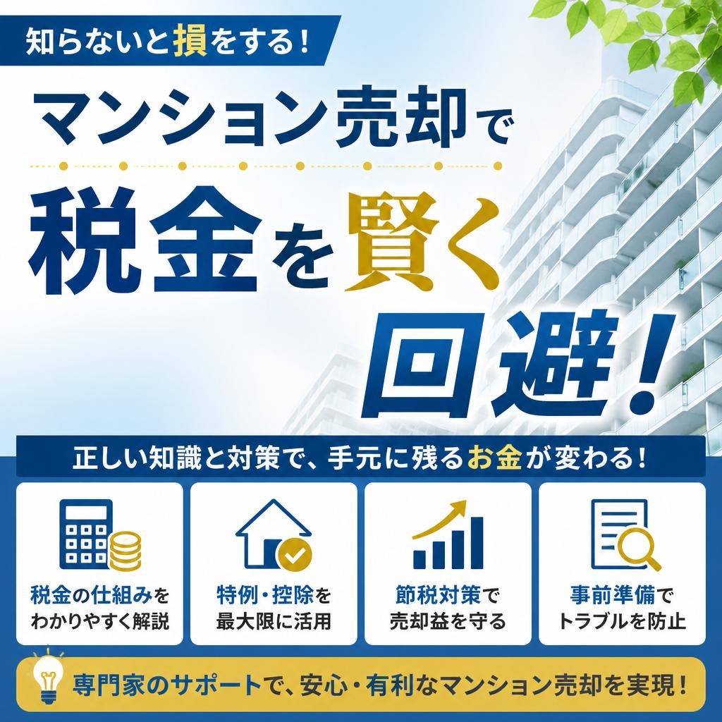 マンション売却で税金を賢く回避！