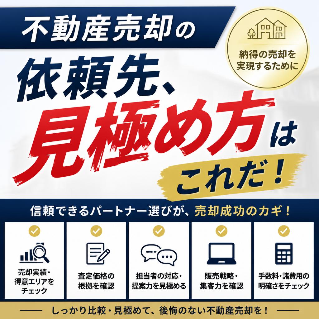 不動産売却の依頼先、見極め方はこれだ！