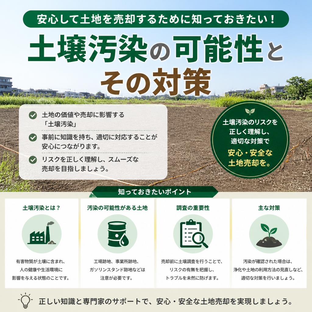 「安心して土地を売却するために知っておきたい！土壌汚染の可能性とその対策」