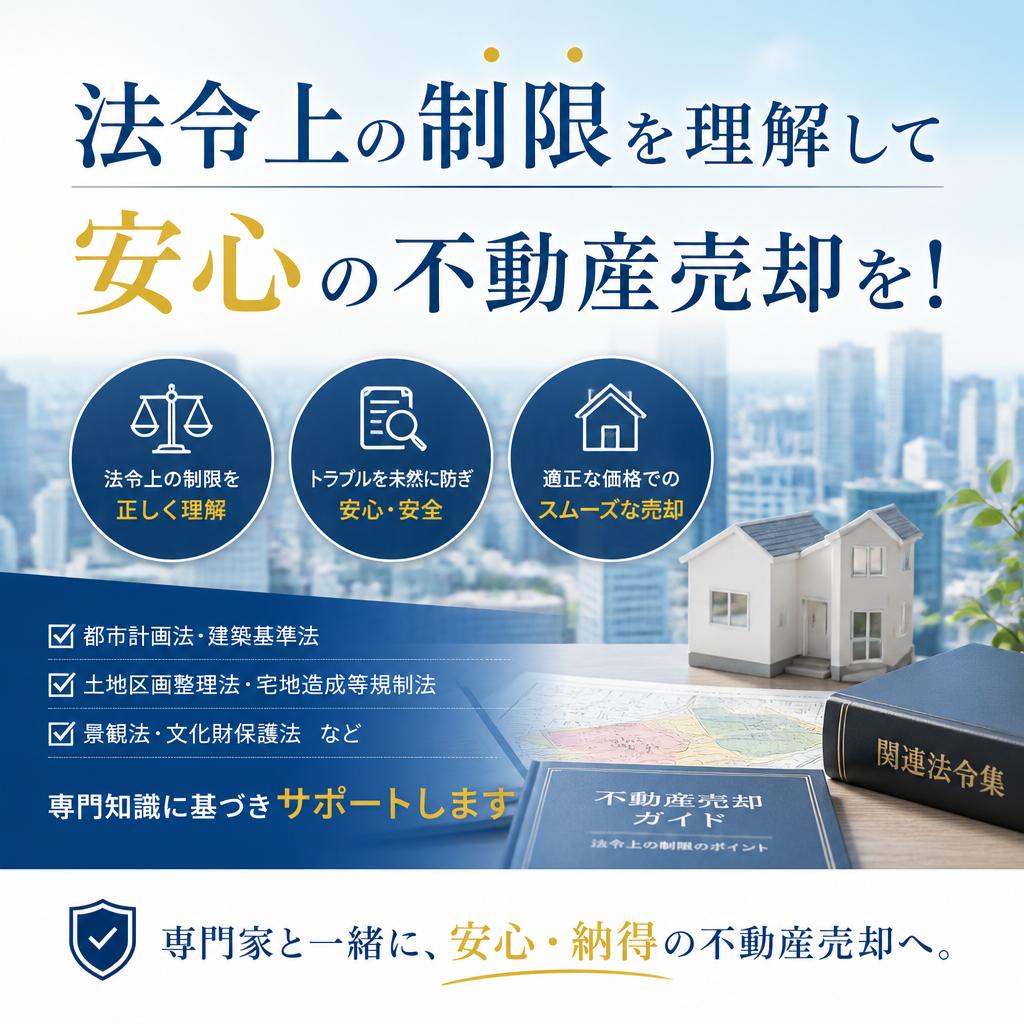 法令上の制限を理解して安心の不動産売却を！