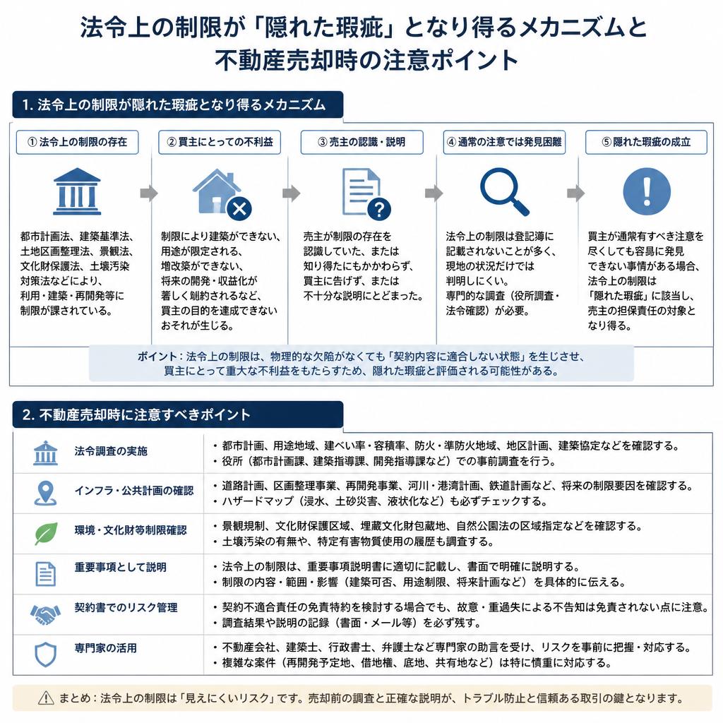 法令上の制限が隠れた瑕疵になる理由