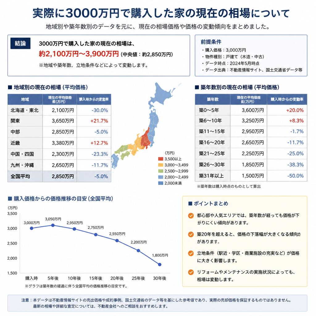 3000万円で買った家の相場とは？