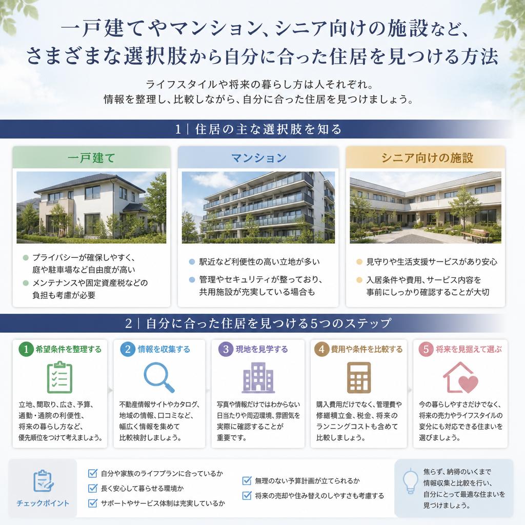選択肢の多様性：あなたに合った住まいとは？