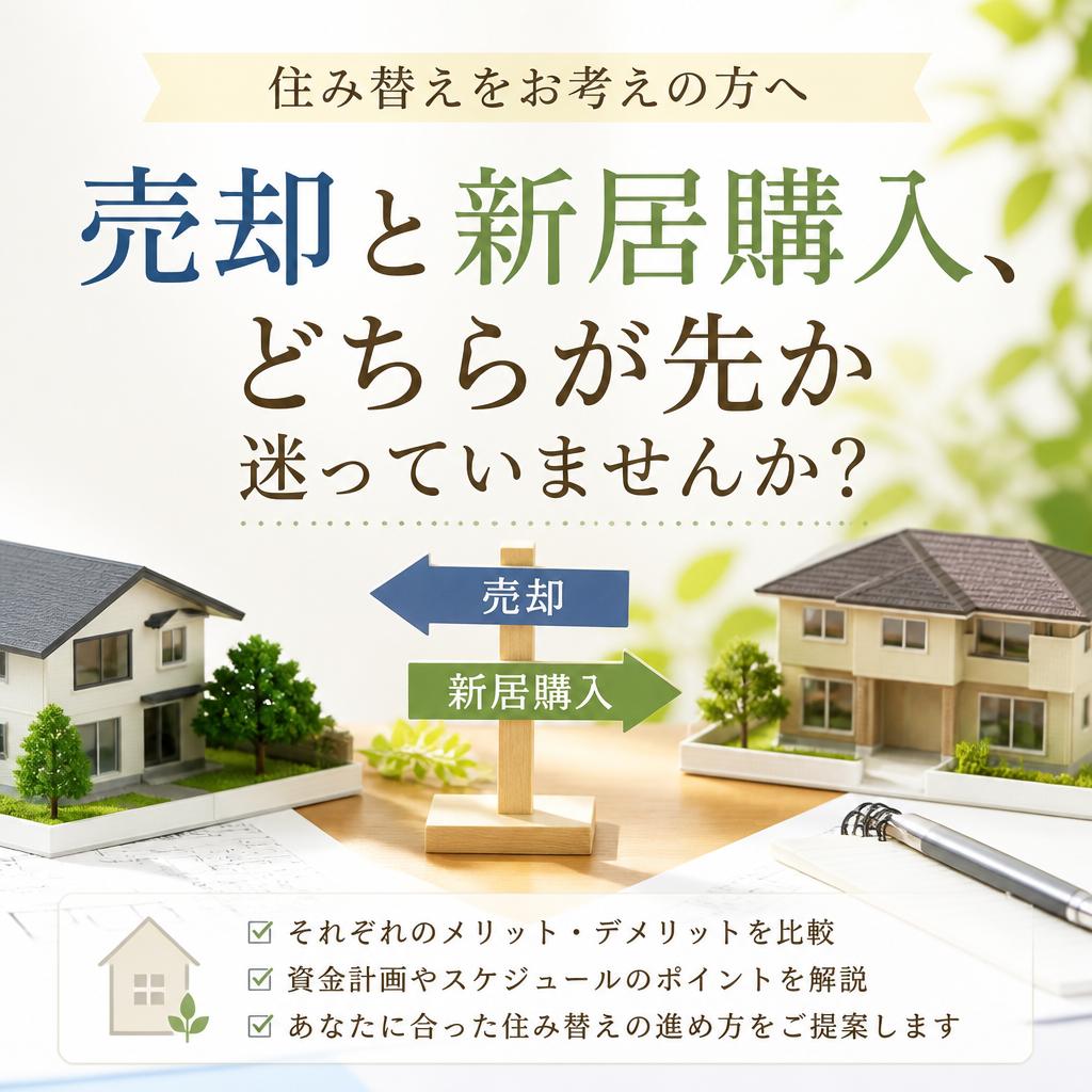 住み替えをお考えの方へ <br>売却と新居購入、どちらが先か迷っていませんか？