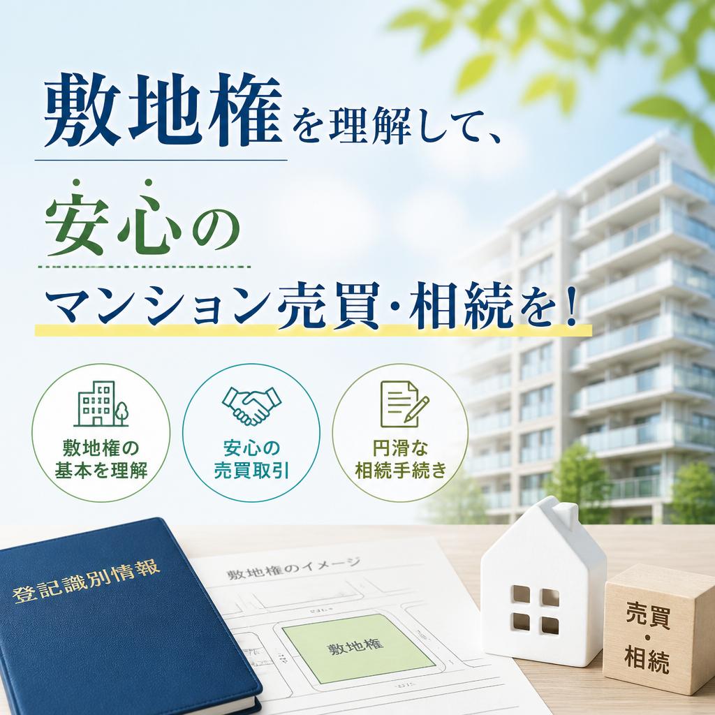 敷地権を理解して、安心のマンション売買・相続を！