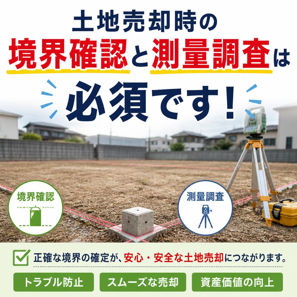 土地売却時の境界確認と測量調査は必須です！