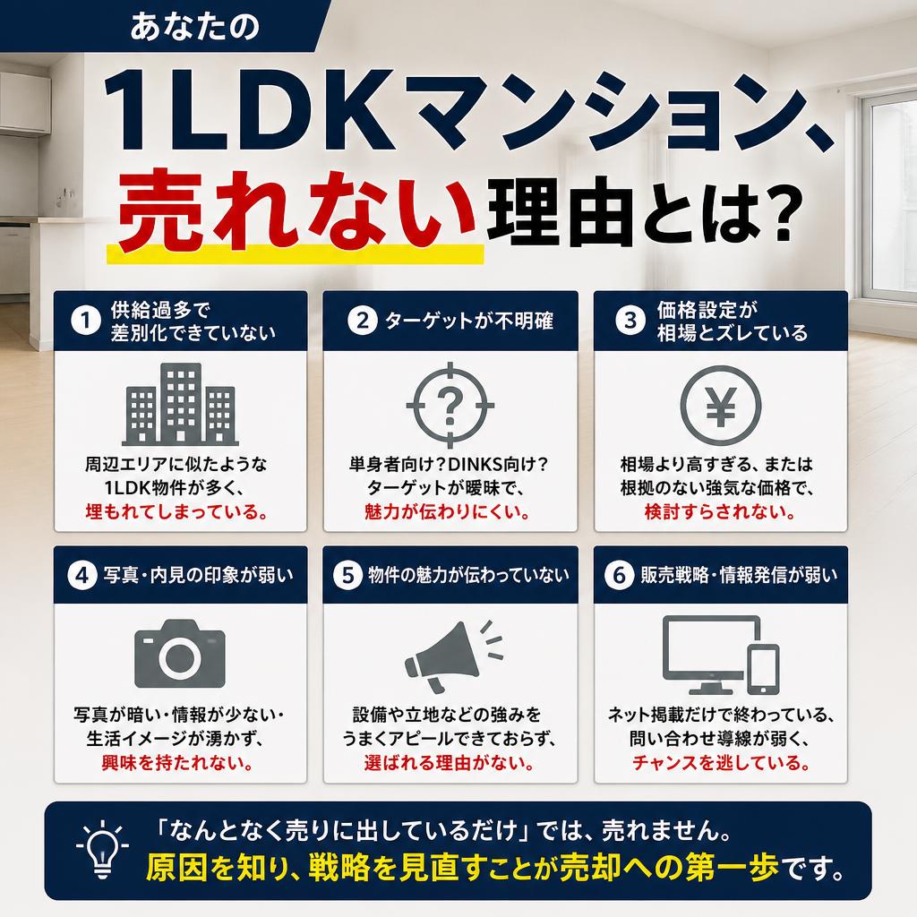あなたの1LDKマンション、売れない理由とは？