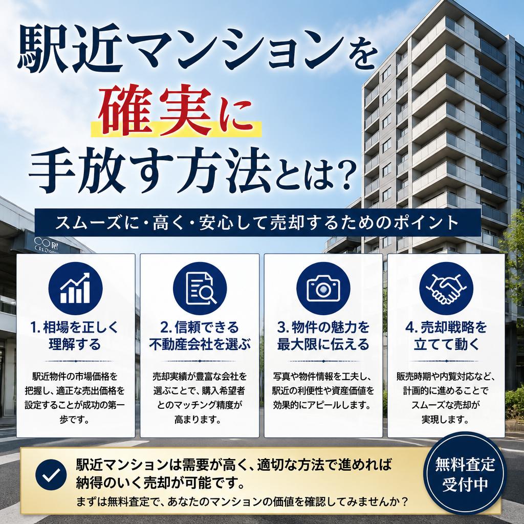 駅近マンションを確実に手放す方法とは？