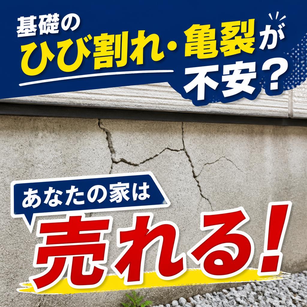 基礎のひび割れ・亀裂が不安？あなたの家は売れる！