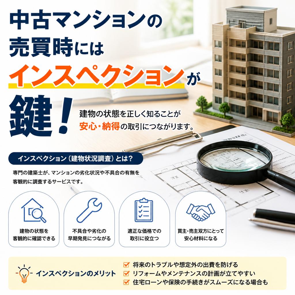中古マンションの売買時にはインスペクションが鍵！