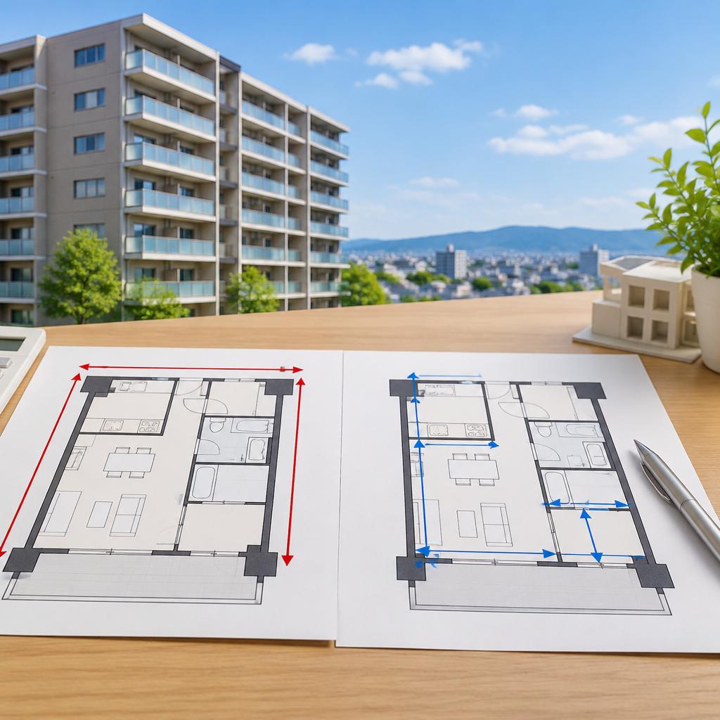 マンション売却の面積、正しく見ていますか？壁芯と内法の違いを知り、納得の売却へ。高崎市の不動産売却は有限会社拓進にご相談ください。