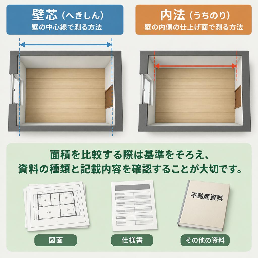 壁芯と内法、どちらが正しい？面積の違いを売却に活かす